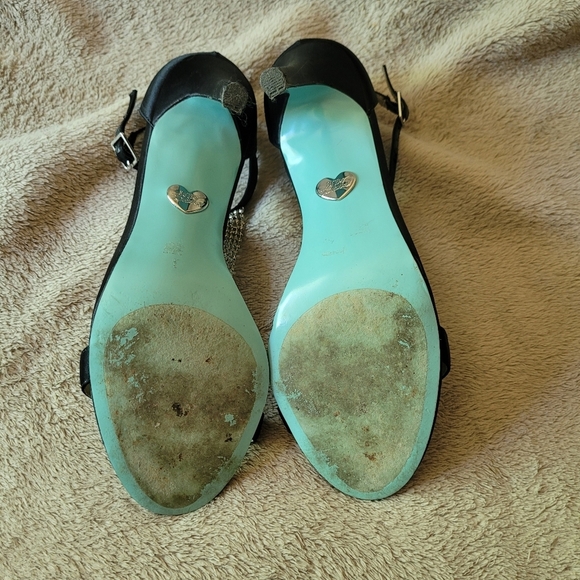 Blue by Betsey Johnson Crystal T Strap high heel sandals size 9.5​ - Picture 10 of 13